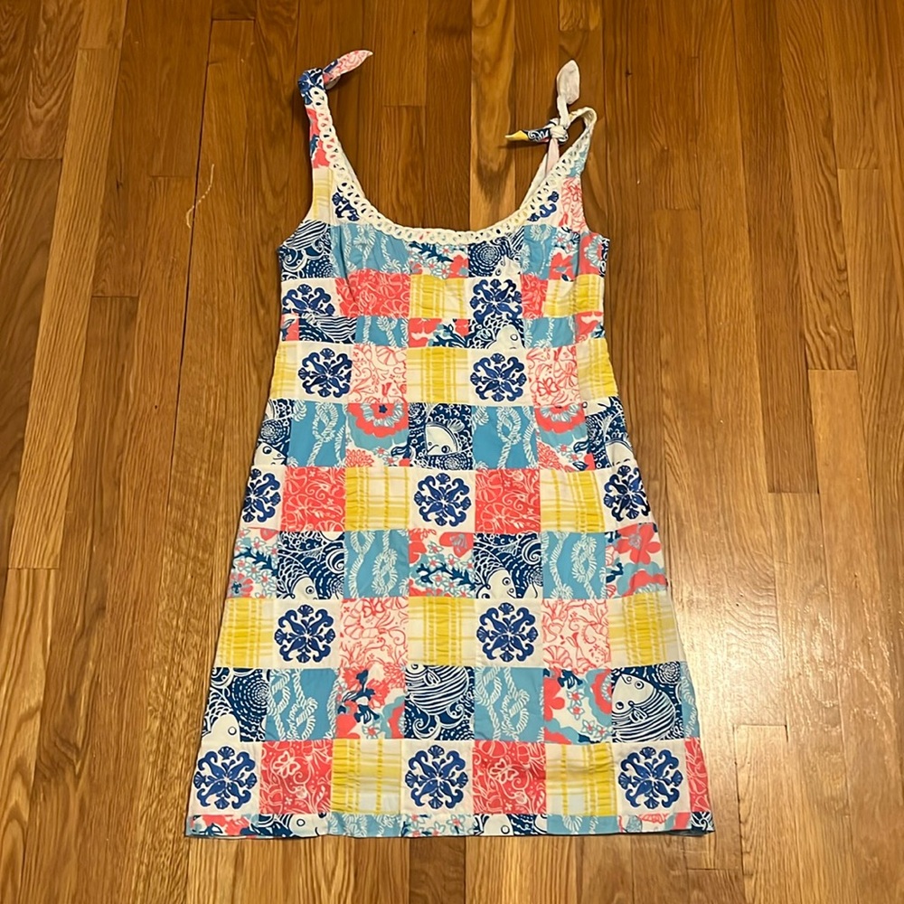 Lilly Pulitzer Patchwork Tie Dress